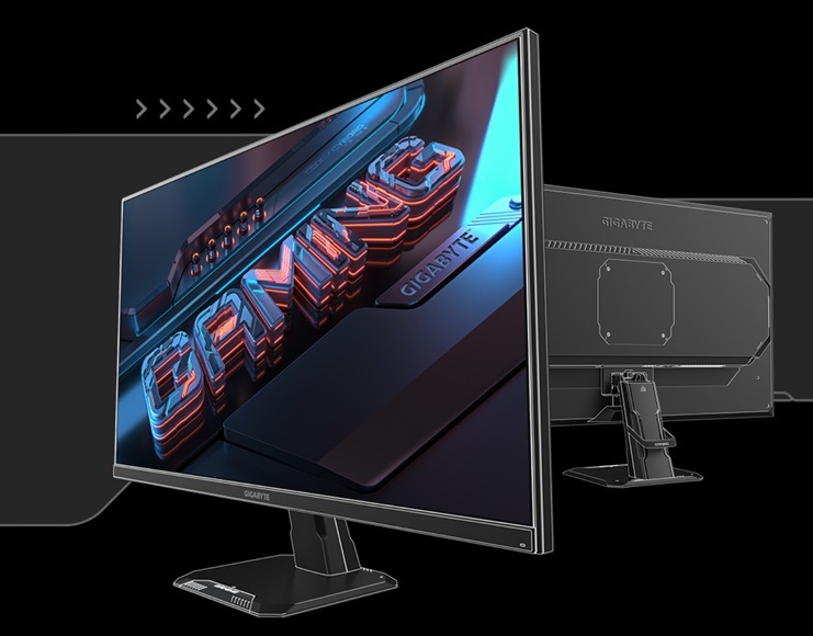 Herný monitor GIGABYTE GS27Q X čierny Detail obrázku konštrukcia monitora Gigabyte GS270Q X 27".