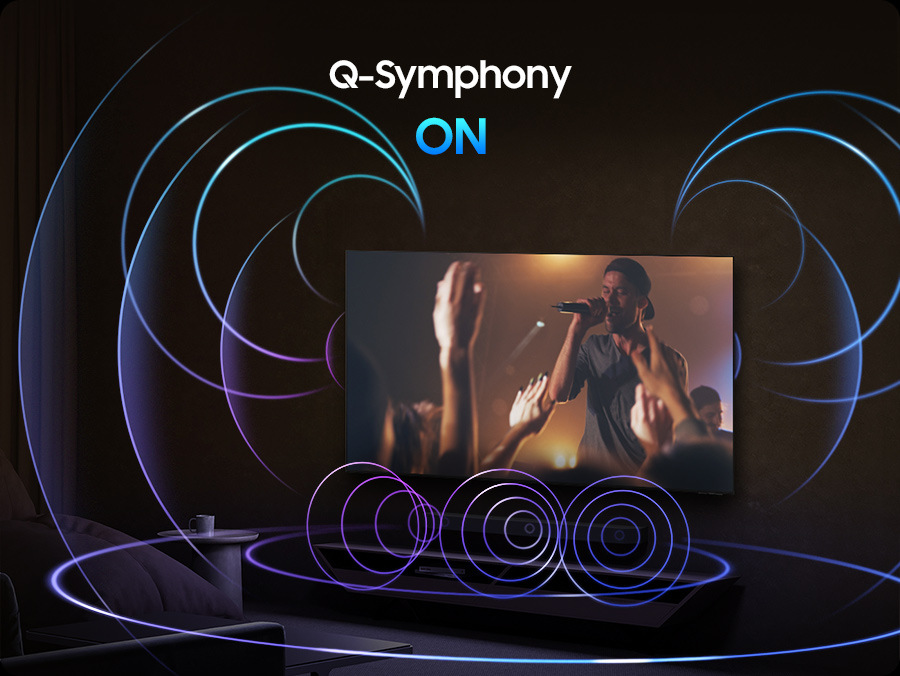 Televízor Samsung QE48S85H Televízia Samsung priestorový zvuk v obývačke