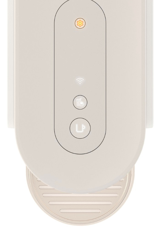 Horný pohľad na ovládací panel One Touch kávovaru DeLonghi Nespresso Vertuo Up ENV200.W
