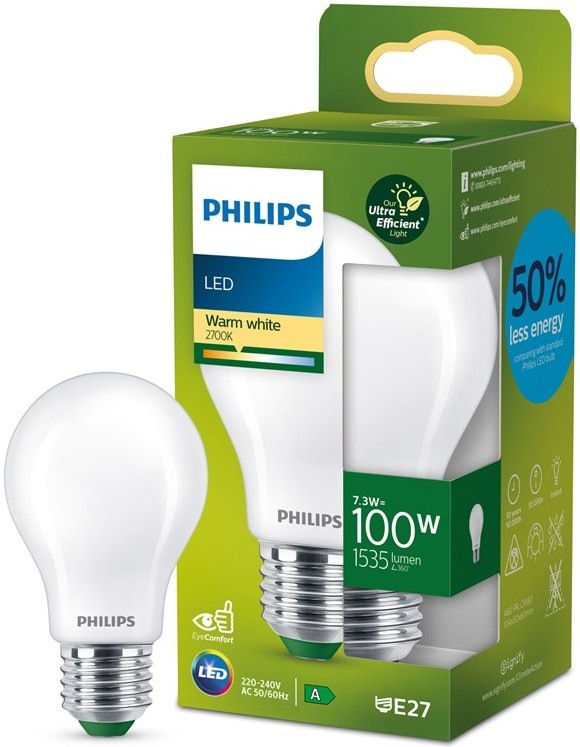 Žiarovka LED Philips 100W, A60, E27, teplá biela