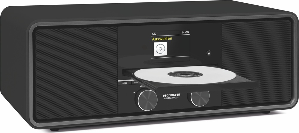 Rádioprijímač s DAB+ Technisat DIGITRADIO 330 čierny TechniSat DIGITRADIO 330 s vysunutou CD mechanikou