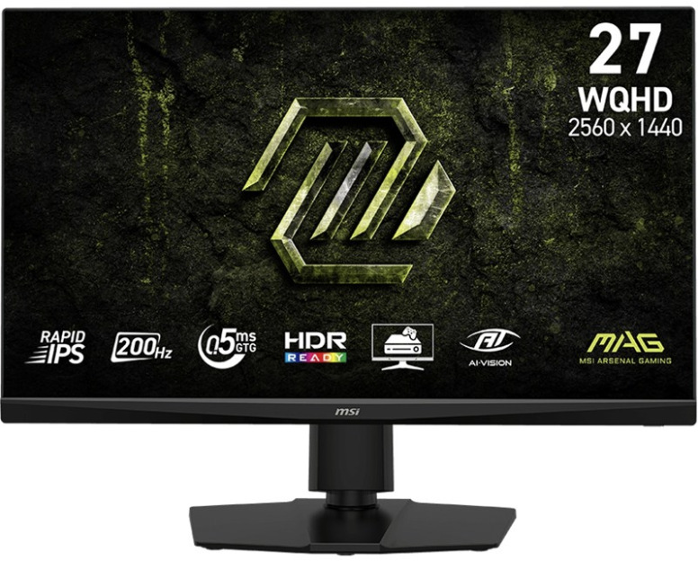 Herný monitor MSI MAG 272QPF E20 27" s WQHD rozlíšením 2560×1440 px v čiernom prevedení