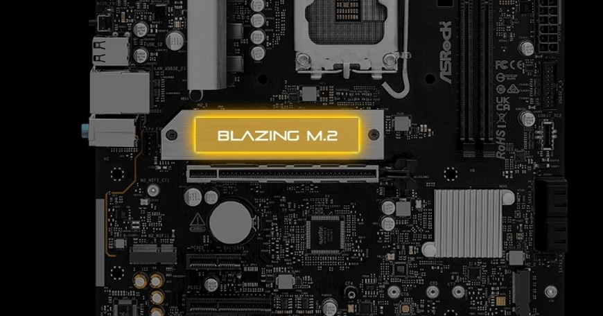 Základná doska ASRock B860M-X Blazing M.2 slot s chladičom pre vysokorýchlostné NVMe SSD na ASRock B860M-X
