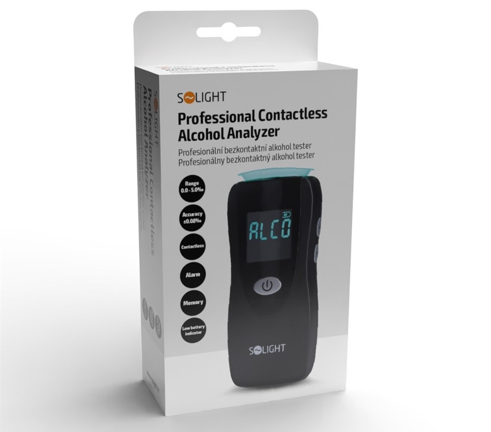 Alkoholtester Solight 1T08 5,0‰ umožňuje výber jednotiek, v ktorých sa bude merať