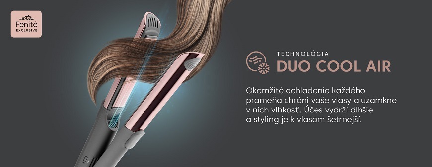 Žehlička na vlasy ETA Fenité Exclusive AirPlus 2 v 1 1323 90000 sivá „Žehlička