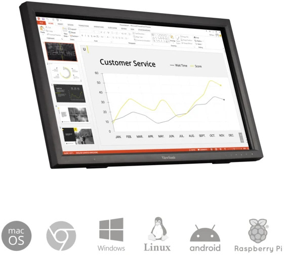 Monitor ViewSonic TD2423 čierny ViewSonic TD2423, čierna