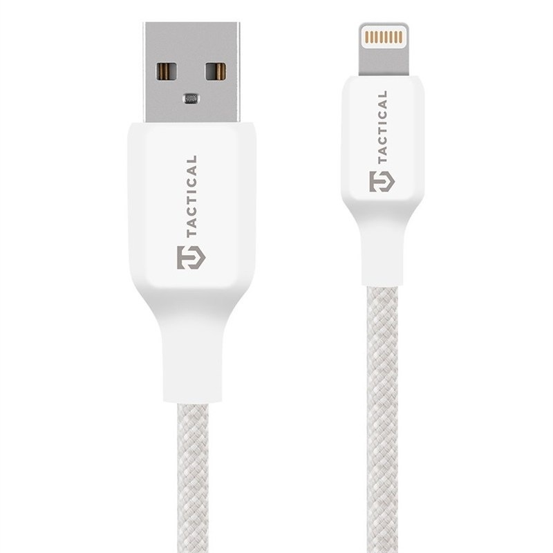 Kábel Tactical Stitch Thread USB-A/Lightning 0,3m - biely