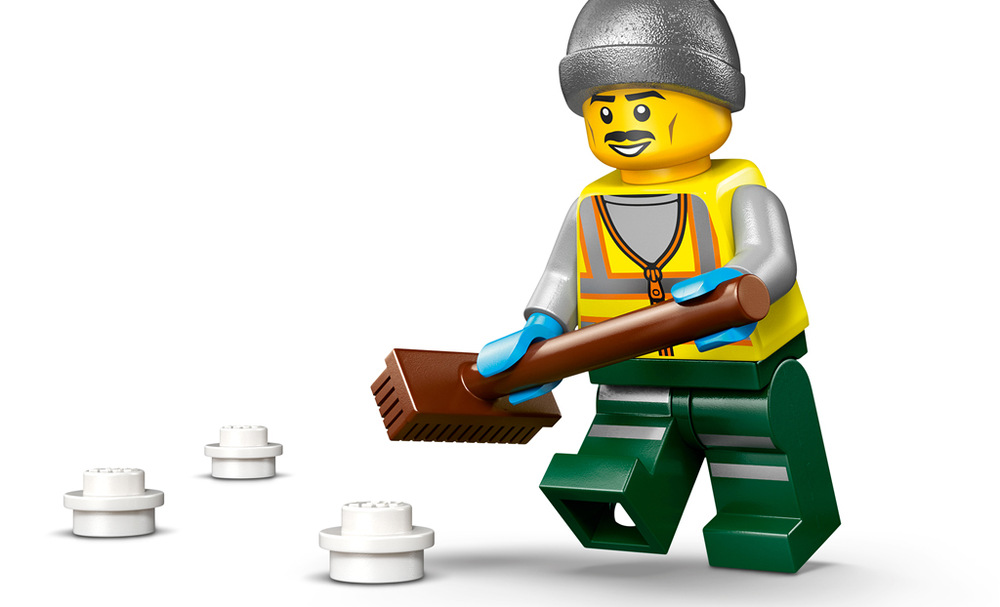 Stavebnica LEGO® City 60490 Sněžný pluh Funkcia sypania soli umožňuje deťom za jazdy rozhadzovať dieliky LEGO predstavujúce posypový materiál.
