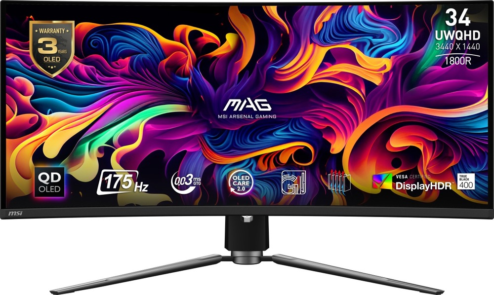 Herný monitor MSI MAG 341CQP QD-OLED čierny