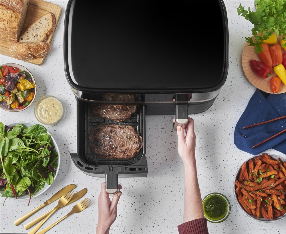 Fritéza teplovzdušná RUSSELL HOBBS Satisfry Air 27680-56 Dual Basket, 9 l čierna Fritéza teplovzdušná RUSSELL HOBBS Satisfry Air 27680-56 Dual Basket, 9 l čierna