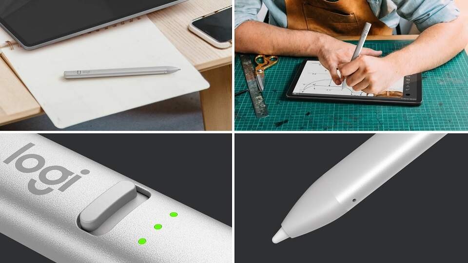 Stylus Logitech CRAYON USB-C SIL
