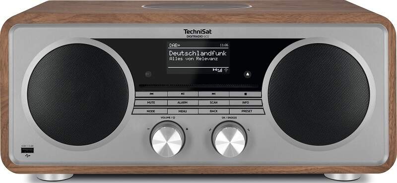 Internetový rádioprijímač s DAB+ Technisat DIGITRADIO 602 strieborný/drevený