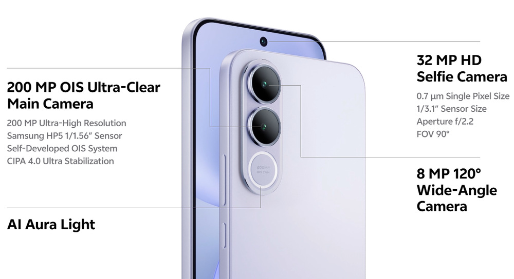 Vivo V70 FE spolieha na 200Mpx fotoaparát s OIS