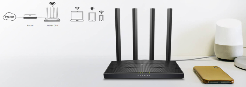 Router TP-Link Archer C6U čierny