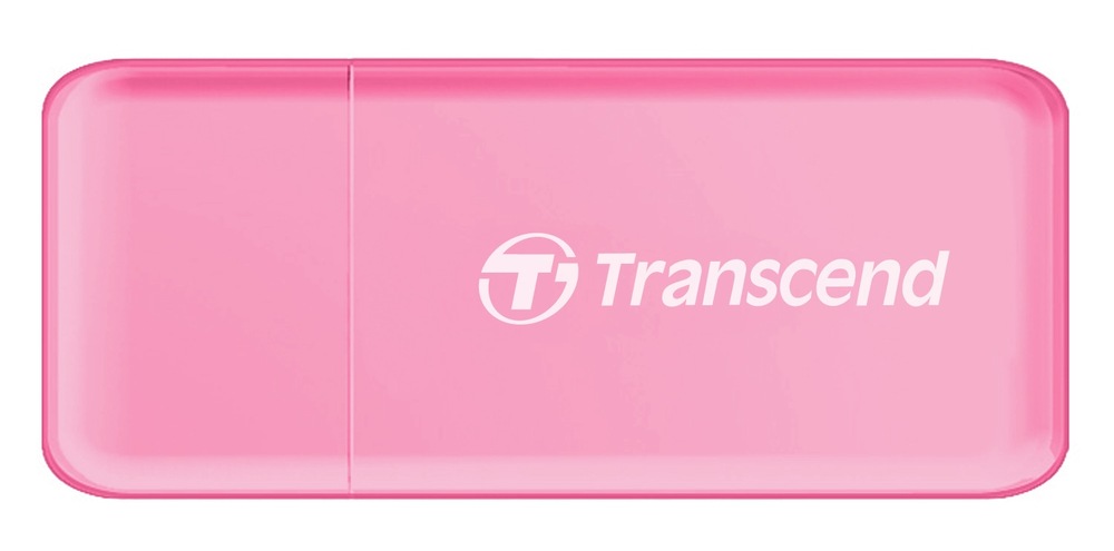 Čítačka pamäťových kariet Transcend RDF5, USB-A/SDHC, SDXC, microSDHC, microSDXC ružová