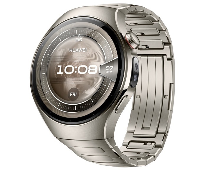 Inteligentné hodinky Huawei Watch 5 46 mm LTE - Silver + Titanium Strap strieborné „“
