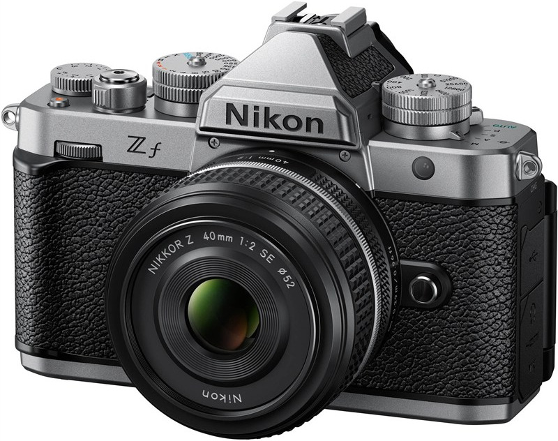 Nikon Z f telo + 40 mm SE, strieborná