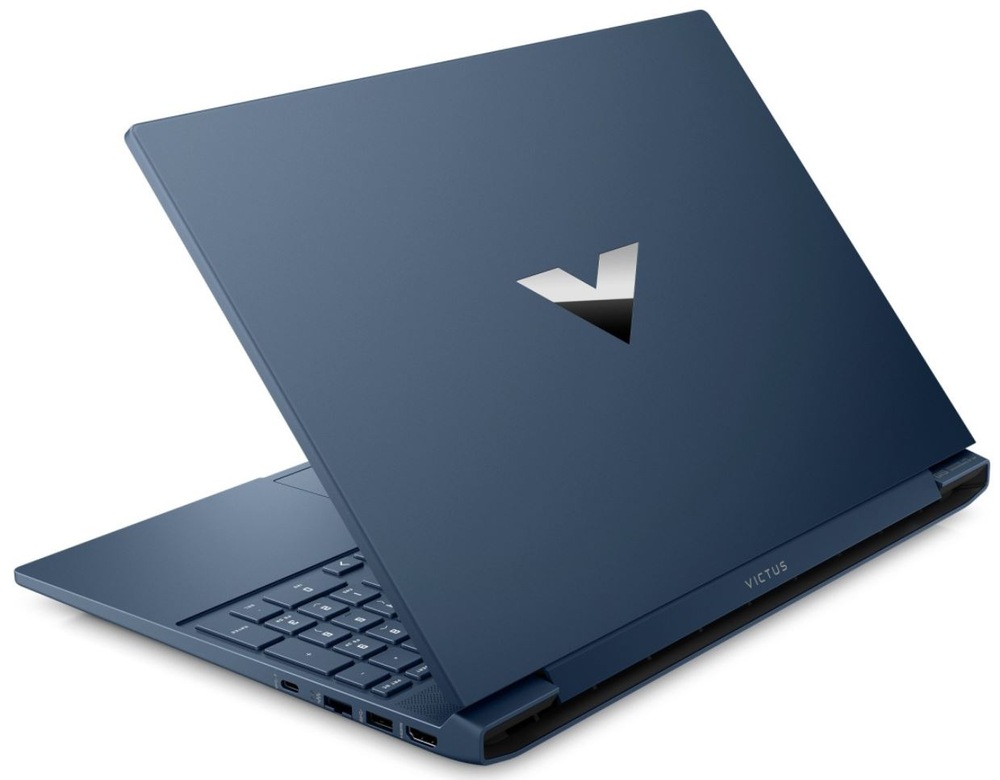 Notebook HP VICTUS 15-fb3000ncx + Game Pass predplatné na 2 mesiace modrý Notebook HP Victus 15-fb3000ncx zadný pohľad