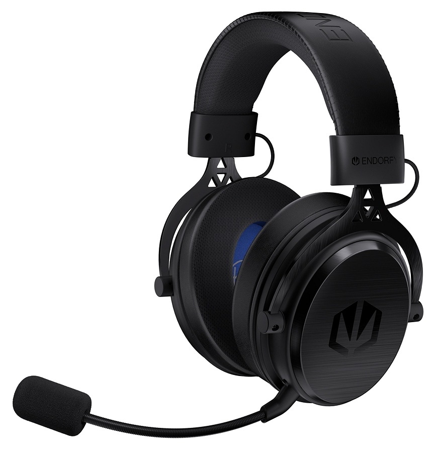 Headset ENDORFY VIRO Wireless čierny Produktový pohľad na čierny headset ENDORFY VIRO Wireless s mikrofónom na svetlom pozadí