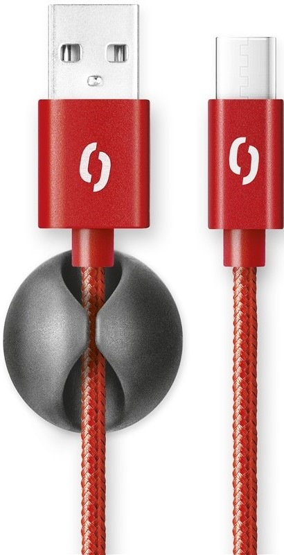 Kábel Aligator Premium USB/USB-C, 1m - červený