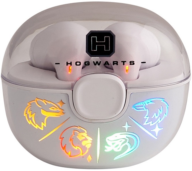 Slúchadlá Lazerbuilt Harry Potter Light-Up TWS - Hogwarts biela Lazerbuilt Harry Potter Light-Up TWS Hogwarts, biela