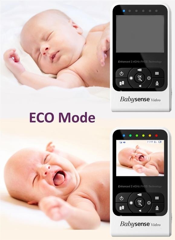 Detská elektronická pestúnka Babysense Video Baby Monitor V24R biela