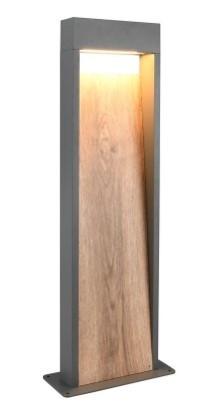 Svietidlo vonkajšie TRIO Salmon, 60 cm imitácia dreva