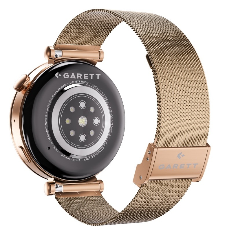 Inteligentné hodinky Garett Rose Mesh steel zlaté Inteligentné hodinky Garett Rose Mesh steel zlaté