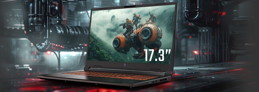 Notebook Acer Nitro V 17 AI (ANV17-41-R53A) čierny Acer Nitro V 17 AI ponúka 17,3" displej