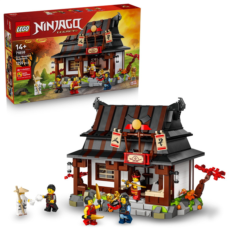 Stavebnica LEGO® NINJAGO® 71858 Kovárna Štyri zbrane: 15 rokov NINJAGO