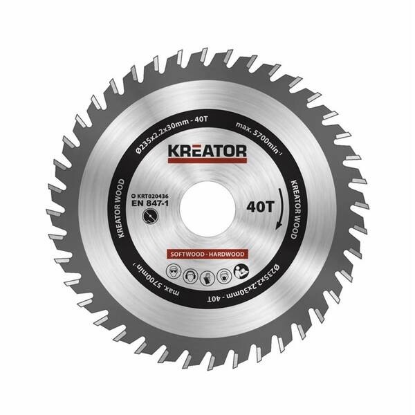 Pílový kotúč Kreator KRT020436 235mm 40T