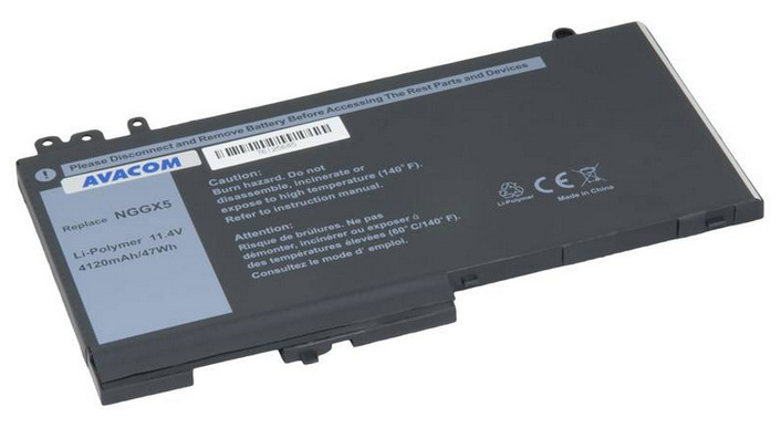 Batéria Avacom Dell Latitude E5270 / E5570 Li-Pol 11,4V 4120mAh 47Wh Avacom Dell Latitude E5270 / E5570 Li-Pol 11,4 V 4120mAh 47Wh (NODE-E527-68P)