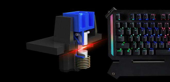 Klávesnica A4Tech Bloody LIGHT STRIKE B865N RNBW, CZ/SK layout čierna A4Tech Bloody LIGHT STRIKE B865N RNBW (B865N) SK/SK