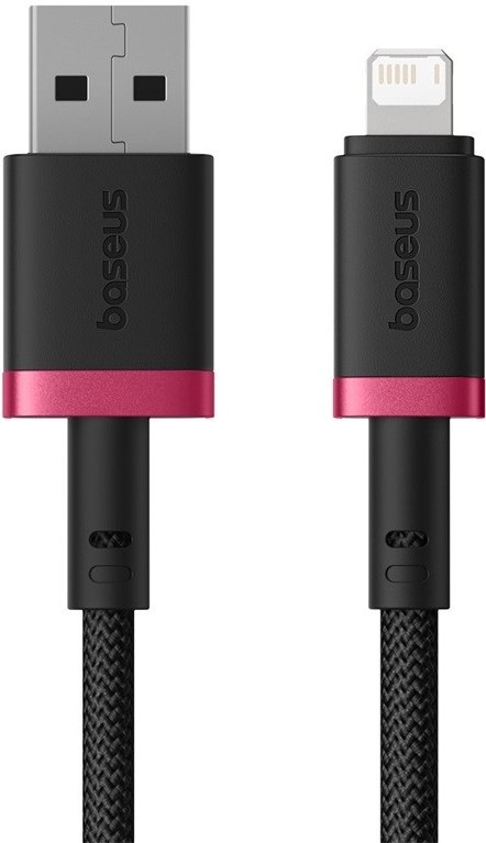 Kábel Baseus Dura USB/Lightning, 2.4A, 2m - čierny/červený
