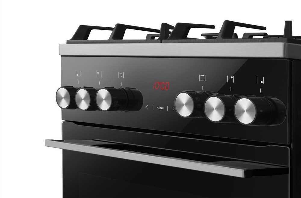 Kombinovaný sporák Amica SPS 510 ZBG PIZZA čierny Sporák K50 Amica SPS 510 ZBG PIZZA, čierna - detail ovládacieho panelu
