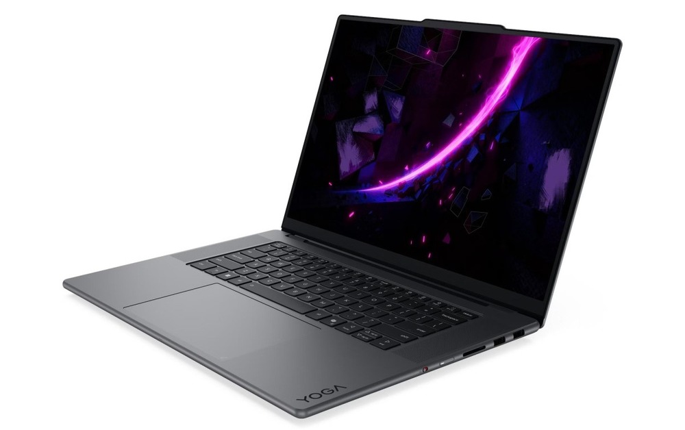 Notebook Lenovo Yoga Pro 9 16IPH11 + Xbox Game Pass Premium na 2 mesiace zadarmo sivý Otvorený a zapnutý notebook Notebook Lenovo Yoga Pro 9 16IPH11 otočený doľava