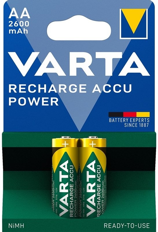 Batéria nabíjacia Varta Rechargeable Accu AA, HR06, 2600mAh, Ni-MH, blister 2ks
