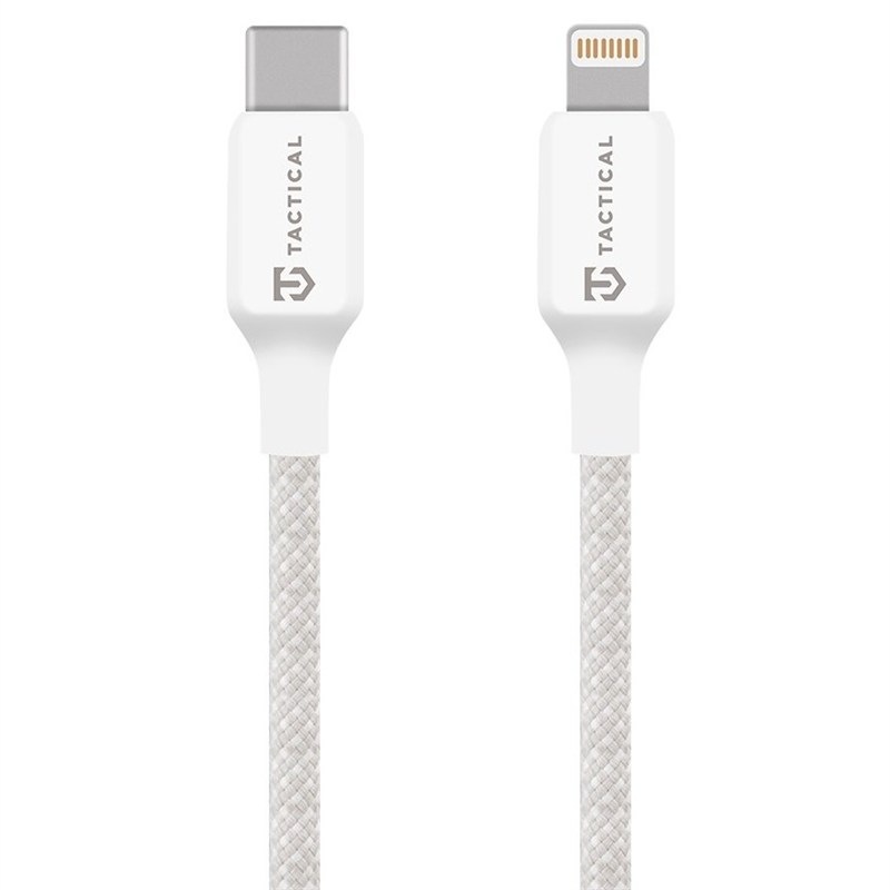 Kábel Tactical Stitch Thread USB-C/Lightning 0,3m - biely