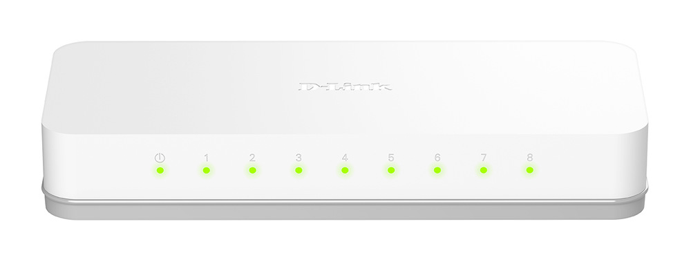 Switch D-Link GO-SW-8E sivý/biely