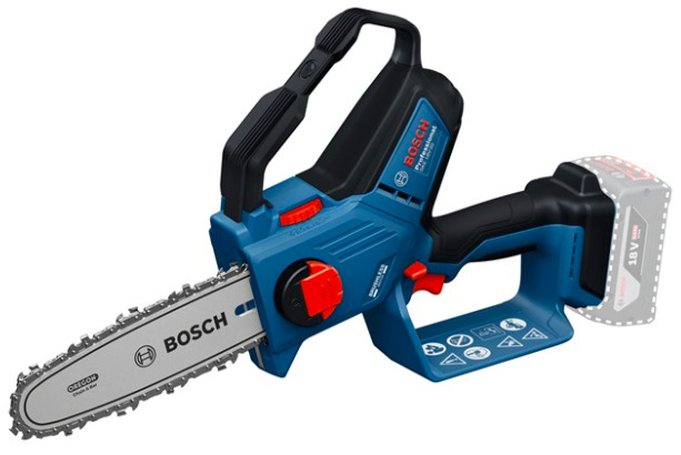 Reťazová píla Bosch Professional GKE 18V-20 akumulátorová jednoručná píla v modrom prevedení bez batérie