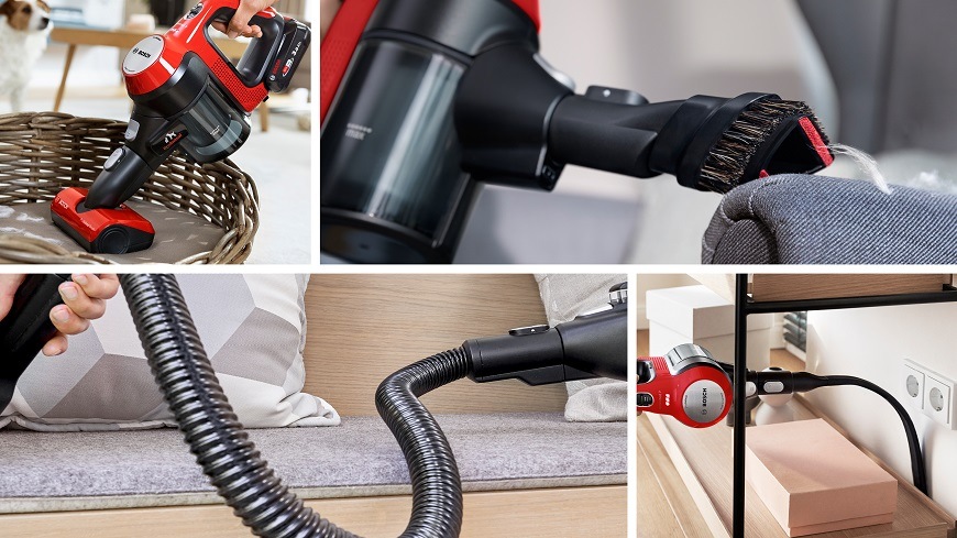 Tyčový vysávač Bosch Unlimited 7 BBS711ANM (s batériou) červený BOSBBS711ANM-prislusenstvi