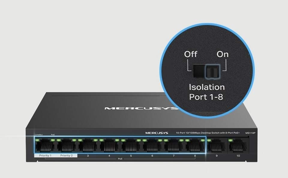 Switch Mercusys MS110P Switch Mercusys MS110P