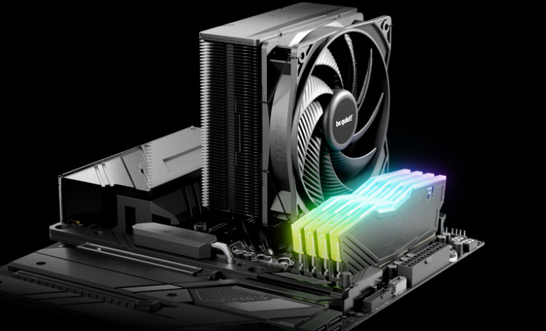 Chladič CPU be quiet! PURE ROCK 3 Black čierny be quiet! PURE ROCK 3 Black ťaží z kompaktnej konštrukcie