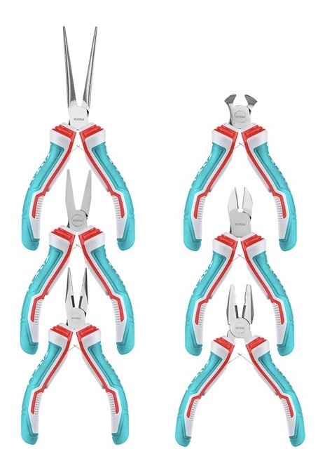 Súprava mini klieští Total Tools s ergonomickou rukoväťou, kompaktné prevedenie