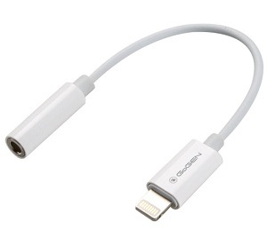 Kábel GoGEN Lightning (M) / 3,5 mm jack (F)