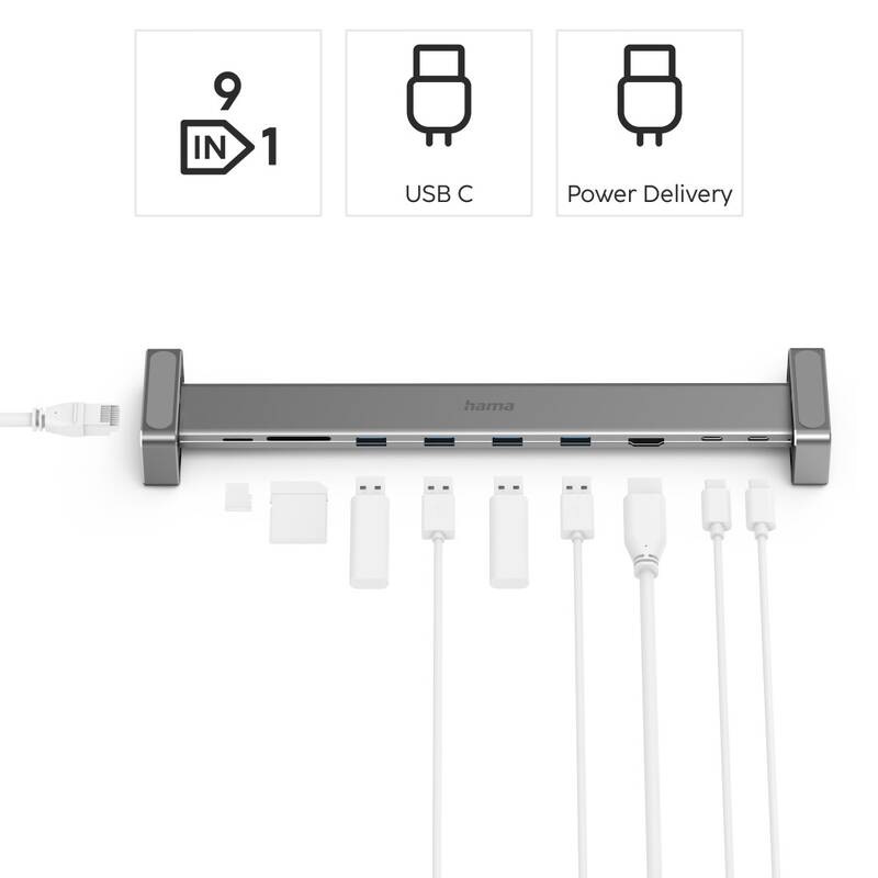 Dokovacia stanica Hama Connect2Office Basic, 9 pripojení Dokovacia stanica Hama Connect2Office Basic, 9 pripojení