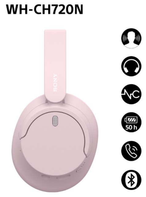 Slúchadlá Sony WH-CH720N ružová Slúchadlá Sony WH-CH720N