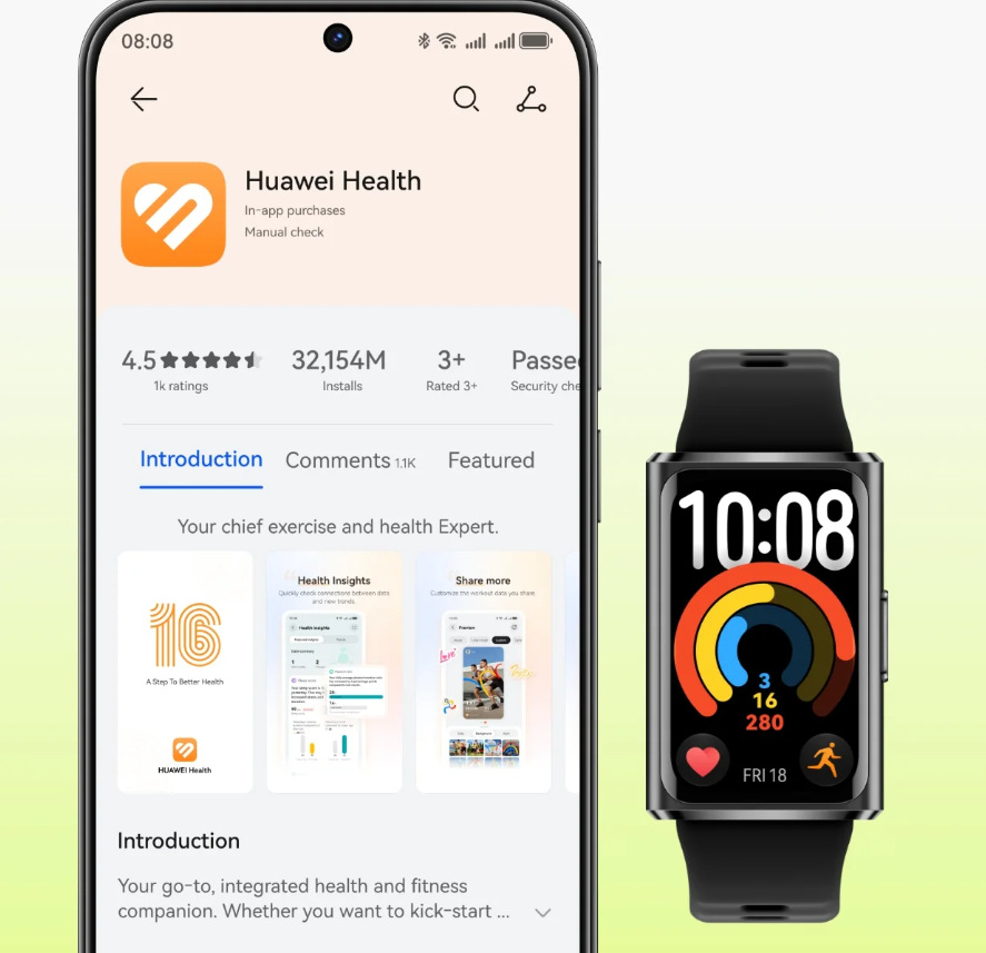 Fitness náramok Huawei Band 11 Pro GPS modré Huawei Band 11 Pro je kompatibilný s Androidom aj iOS