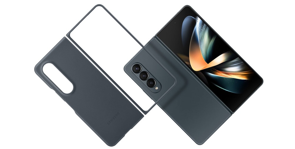 Kryt na mobil Samsung Galaxy Z Fold4 Leather čierny Kryt na mobil Samsung Galaxy Z Fold4 Leather čierny