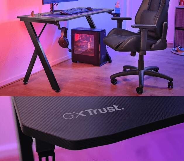 Herný stôl Trust GXT 700 Omnius Gaming Desk čierny